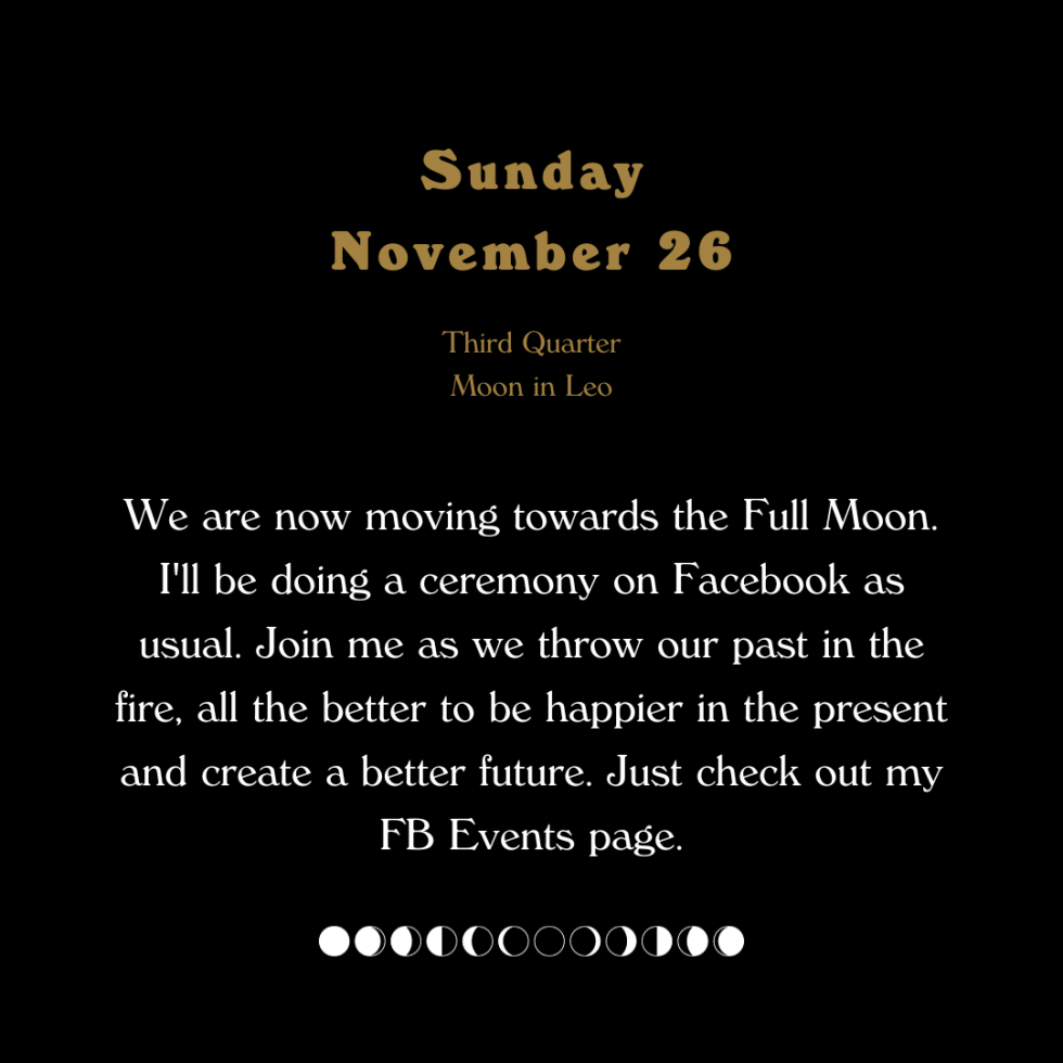 We are now moving towards the Full Moon