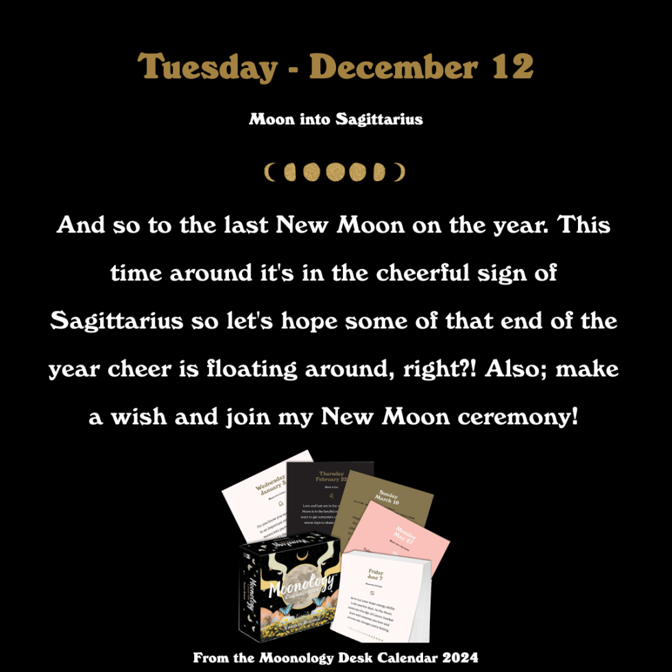 And so to the last New Moon on the year