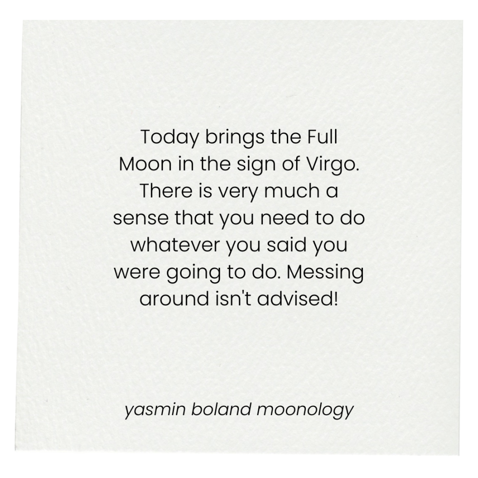 Today brings the full Moon