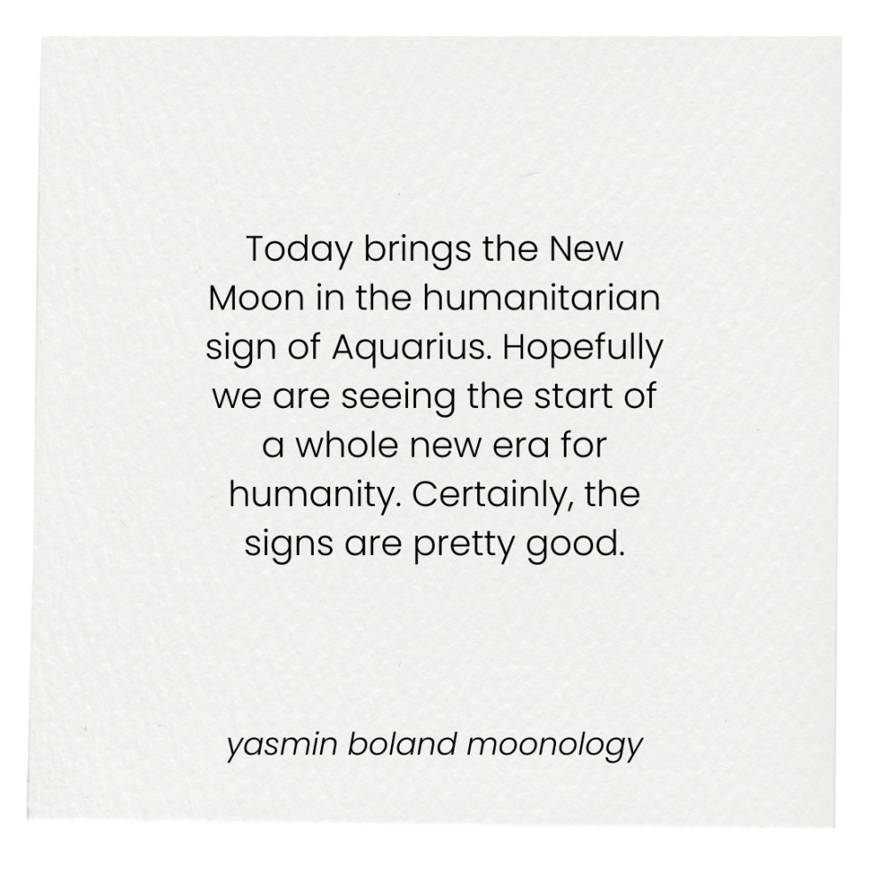 Today brings the new moon