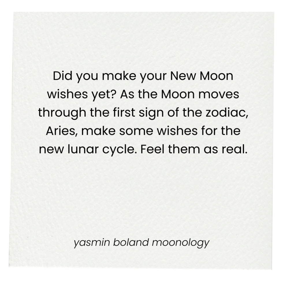 Did you make your new moon wishes yet?