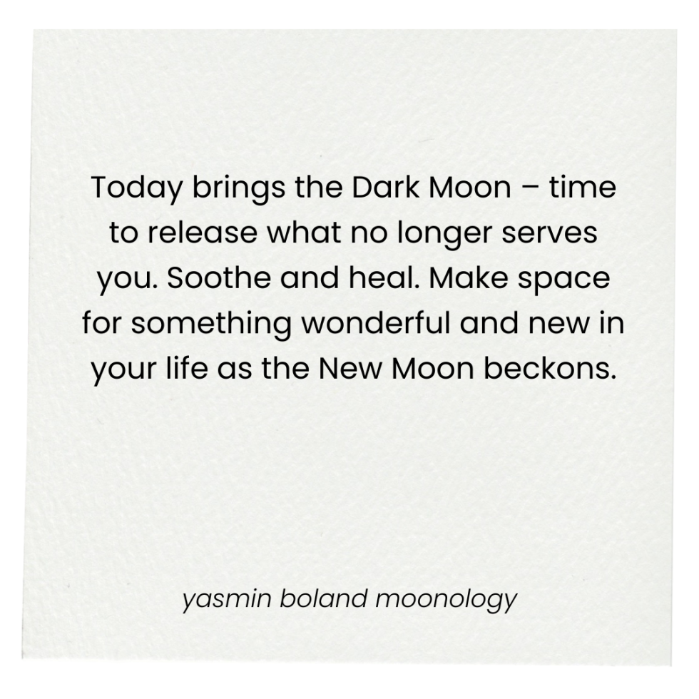 Today brings the dark moon