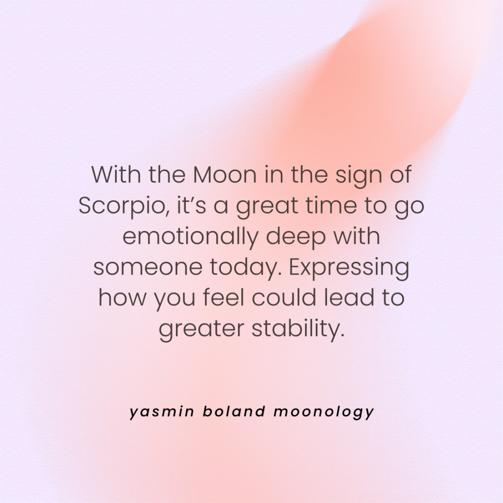 With the Moon in the sign of