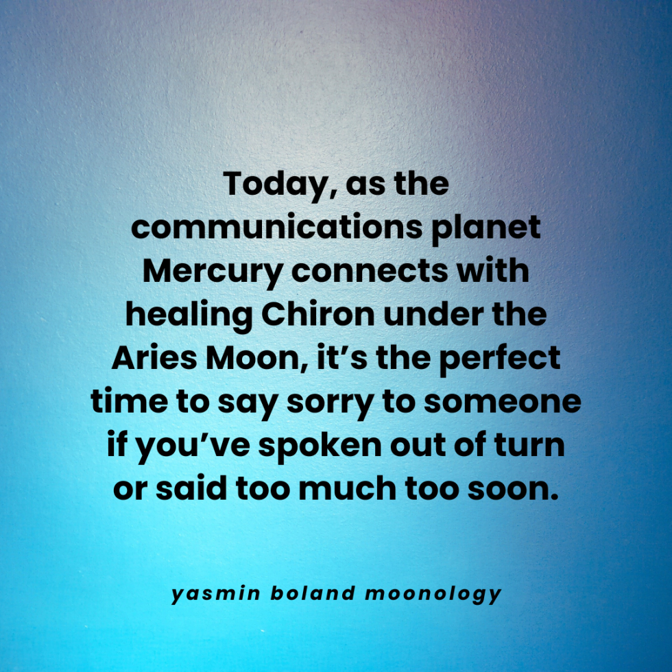 Today, as the communications planet Mercury