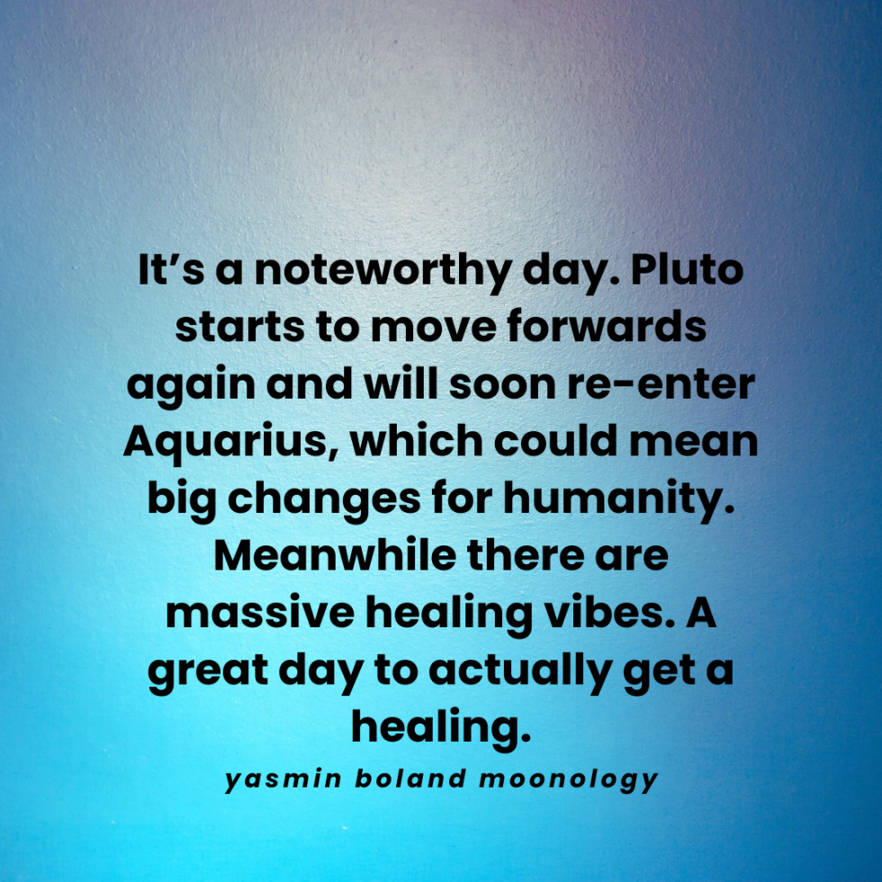 It’s a noteworthy day – Pluto starts to move forwards