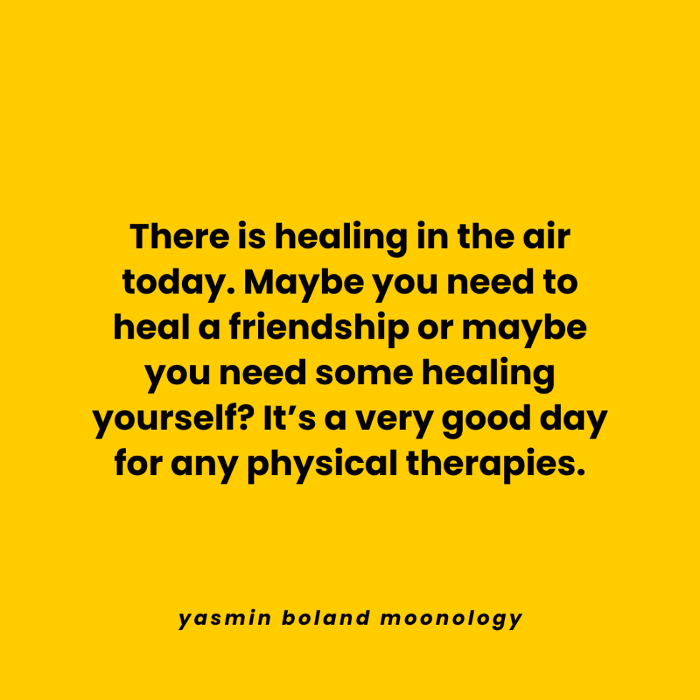 There is healing in the air today